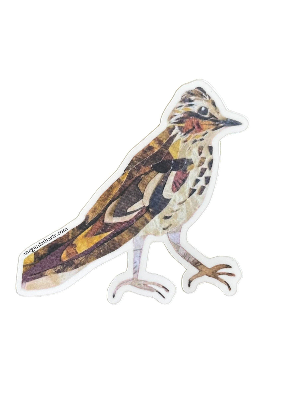 Lark Collage Vinyl Die Cut Sticker 7cm– Paperwing